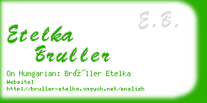 etelka bruller business card